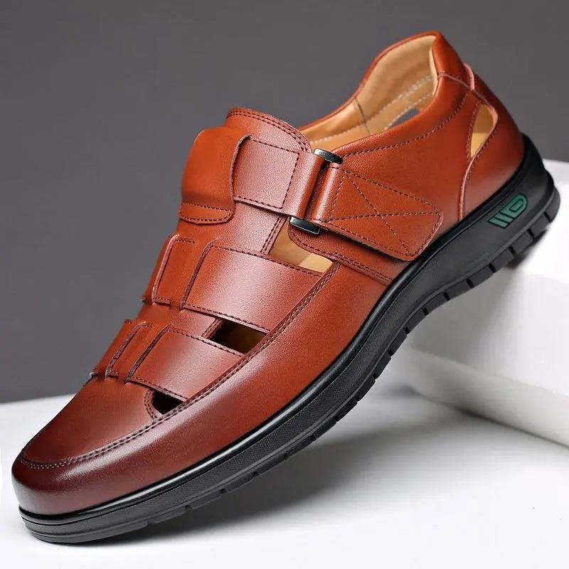 Men's Leather Shoes Business Casual Formal Wear Soft Bottom Non-slip - Image 8