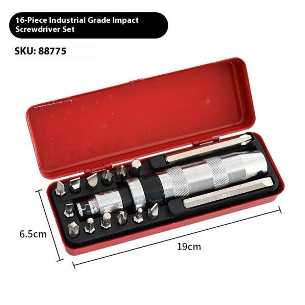 14-piece Set Impact Screwdriver Head Set Machine Repair Screwdriver Batch Suit Iron Box Chrome Vanadium Steel Tools Suit - Image 6