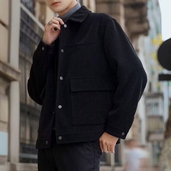 Striped Short Style Casual Men's Clothing Lapel - Image 5
