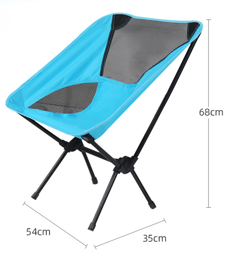 Ultralight Outdoor Folding Camping Chair Picnic Foldable Hiking Leisure Travel Beach Backpack Moon Chair Portable Fishing Chair - Image 10
