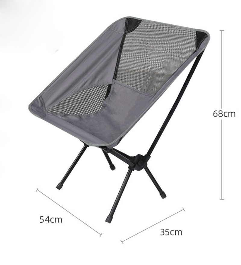 Ultralight Outdoor Folding Camping Chair Picnic Foldable Hiking Leisure Travel Beach Backpack Moon Chair Portable Fishing Chair - Image 9