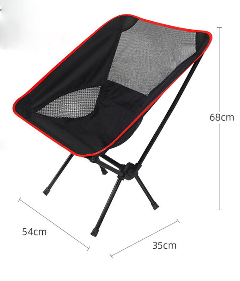 Ultralight Outdoor Folding Camping Chair Picnic Foldable Hiking Leisure Travel Beach Backpack Moon Chair Portable Fishing Chair - Image 8