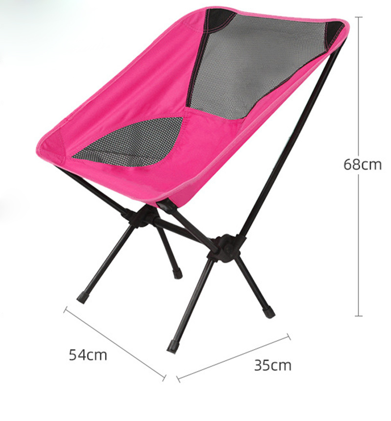 Ultralight Outdoor Folding Camping Chair Picnic Foldable Hiking Leisure Travel Beach Backpack Moon Chair Portable Fishing Chair - Image 5