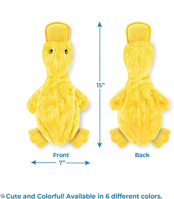 Best Pet Supplies Crinkle Dog Toy For Small Medium And Large Breeds Cute No Stuffing Duck With Soft Squeaker  Fun For Indoor Puppies And Senior Pups Plush No Mess Chew And Play - Image 6