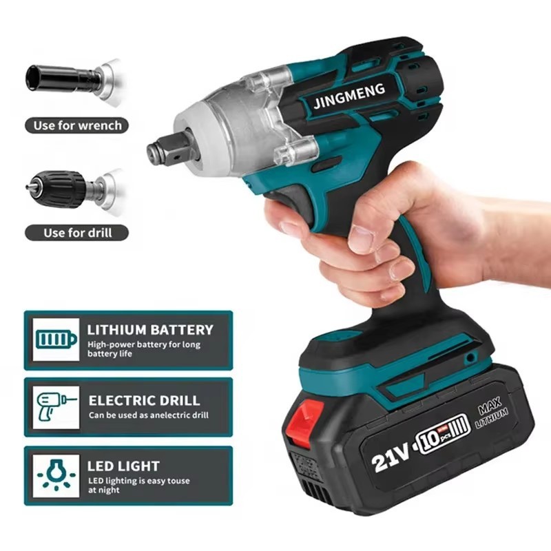 21V Brushless Electric Impact Wrench Hand Drill Power Tools - Image 3