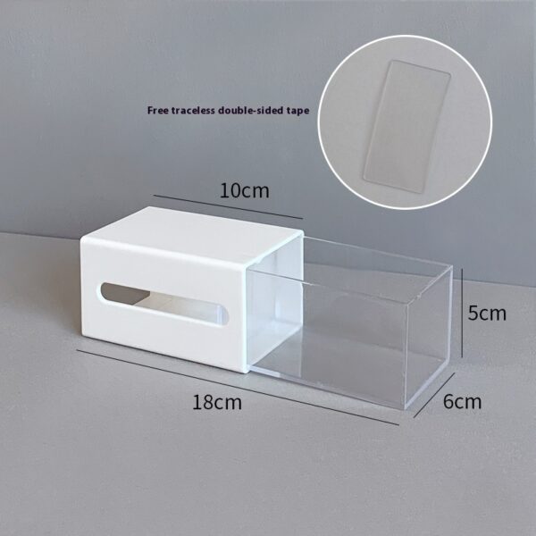 Wall-mounted Drawer Bathroom Cotton Puff Cotton Swab Storage Box - Image 4