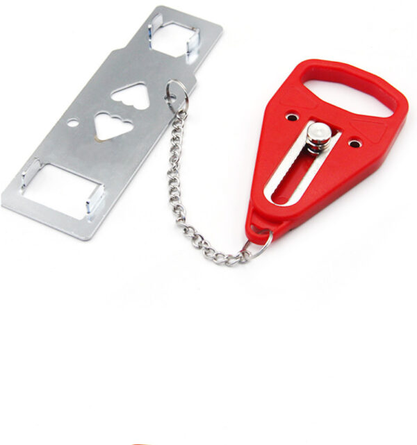 Door Stopper Dual-use Portable Door Snap Lock Security Hotel Top Door Opener - Image 5