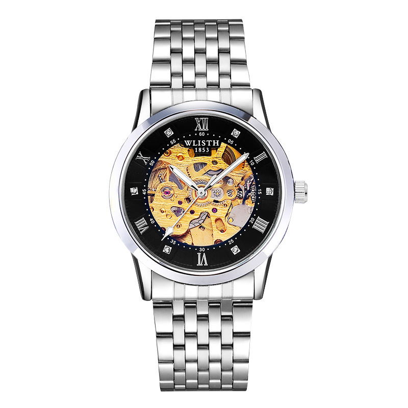 Business Men's Automatic Mechanical Watch Stainless Steel Waterproof - Image 4