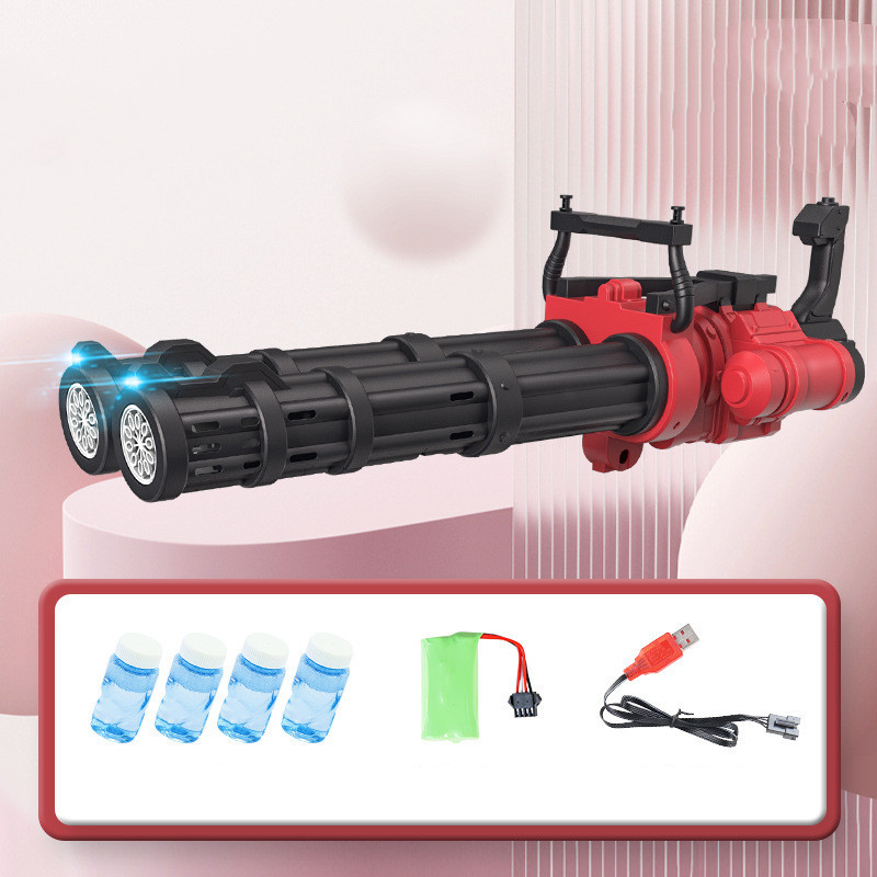 Super Big Double-Tube Bubble Gun Machine Outdoor Blowing Soap Bubble Maker Toy Automatic Water Toy For Children Birthday Party - Image 7