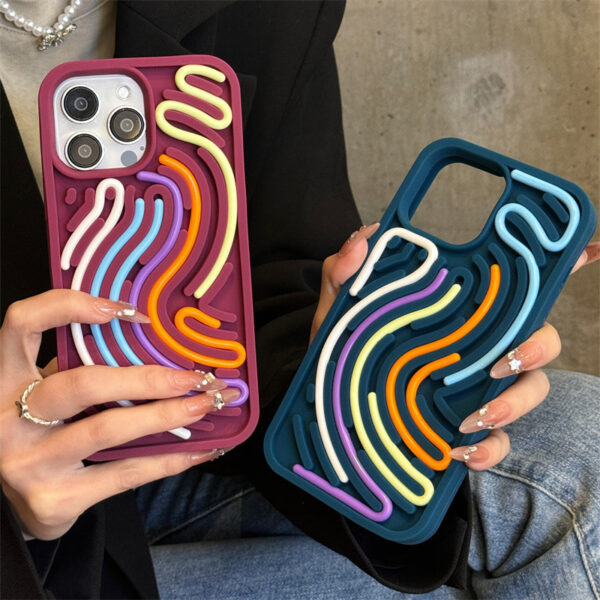 Decompression Puzzle Silicone Phone Case Color Twist
