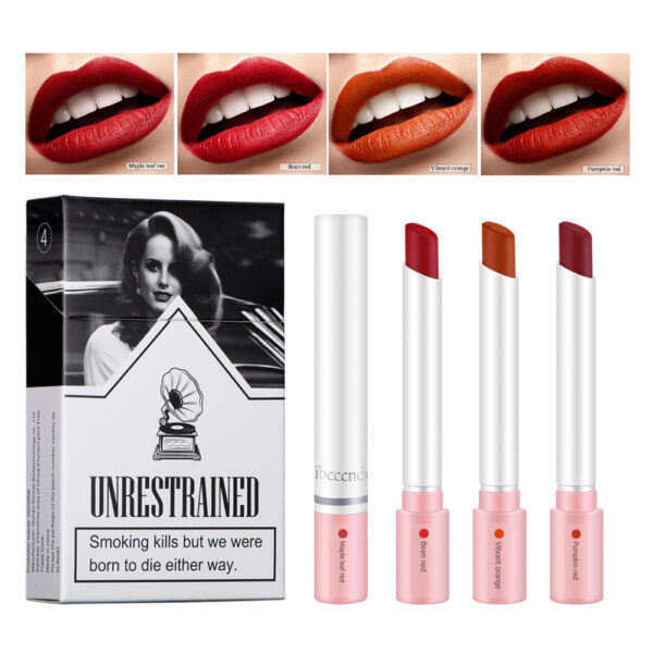 Four-color Matte Moisturizing Not Easy To Fade And Show Off Color Cigarette Lipstick - Image 6