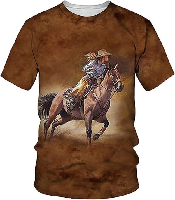 3D Digital Printing Men And Women Loose Fashion Round Neck Short Sleeves T-shirt - Image 3