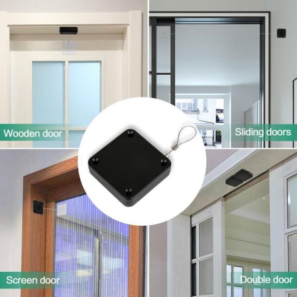 Small Size Electric Automatic Sensor Door Closer Punch-free Adjustable Surface Door Stopper Automatically Close Door Bracket Closer Home Improvement - Image 6