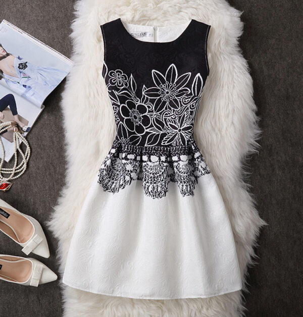 European And American Spring And Summer Women's Clothing Fashion Printing Dress - Image 4