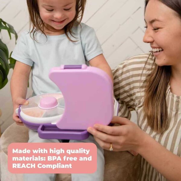 Children Snack Storage Box With Lid Rotating Fruit Plate Seal - Image 3
