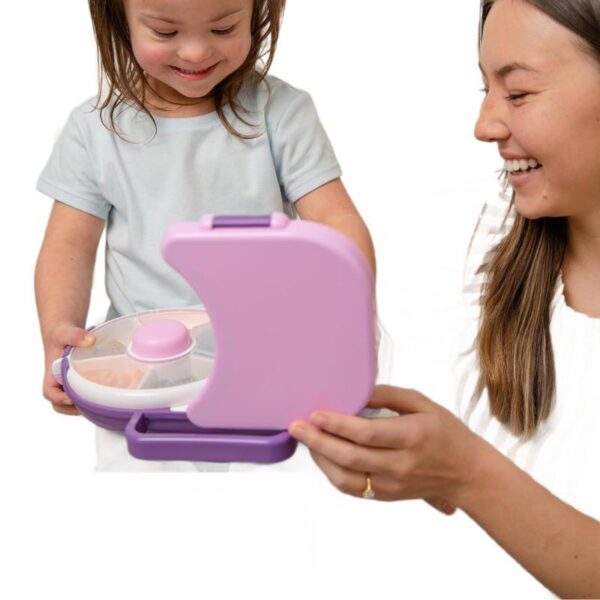 Children Snack Storage Box With Lid Rotating Fruit Plate Seal - Image 4