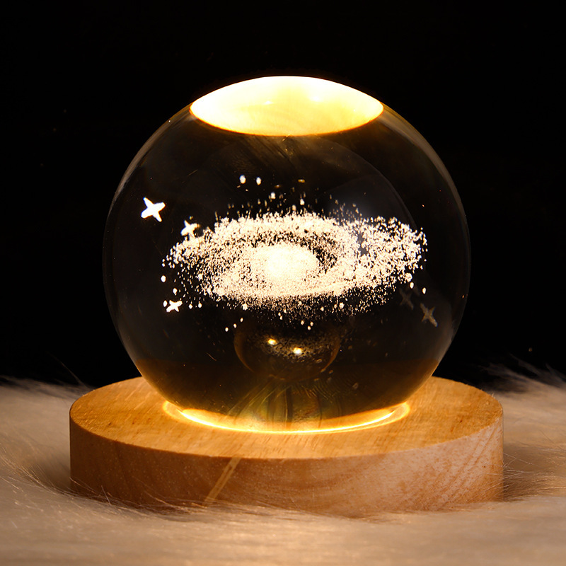 Luminous Starry Sky And Planets Moon Moon Crystal Ball Small Night Lamp Projection Ambience Light Creative Gift New Strange Gift - Image 6