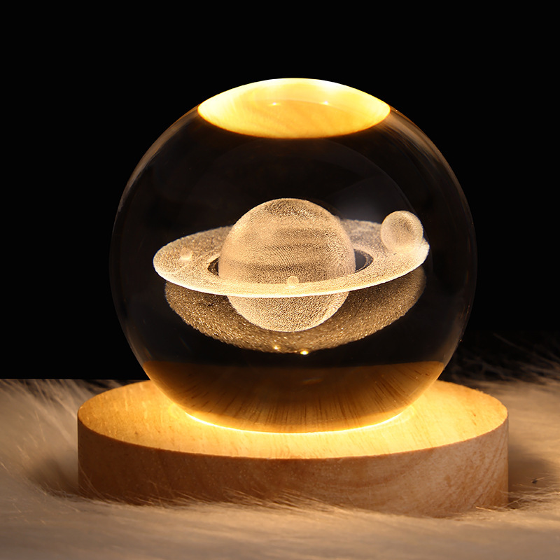 Luminous Starry Sky And Planets Moon Moon Crystal Ball Small Night Lamp Projection Ambience Light Creative Gift New Strange Gift - Image 10