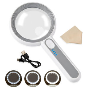Reading USB Charging 30 Times LED Light Identification Repair Magnifying Glass