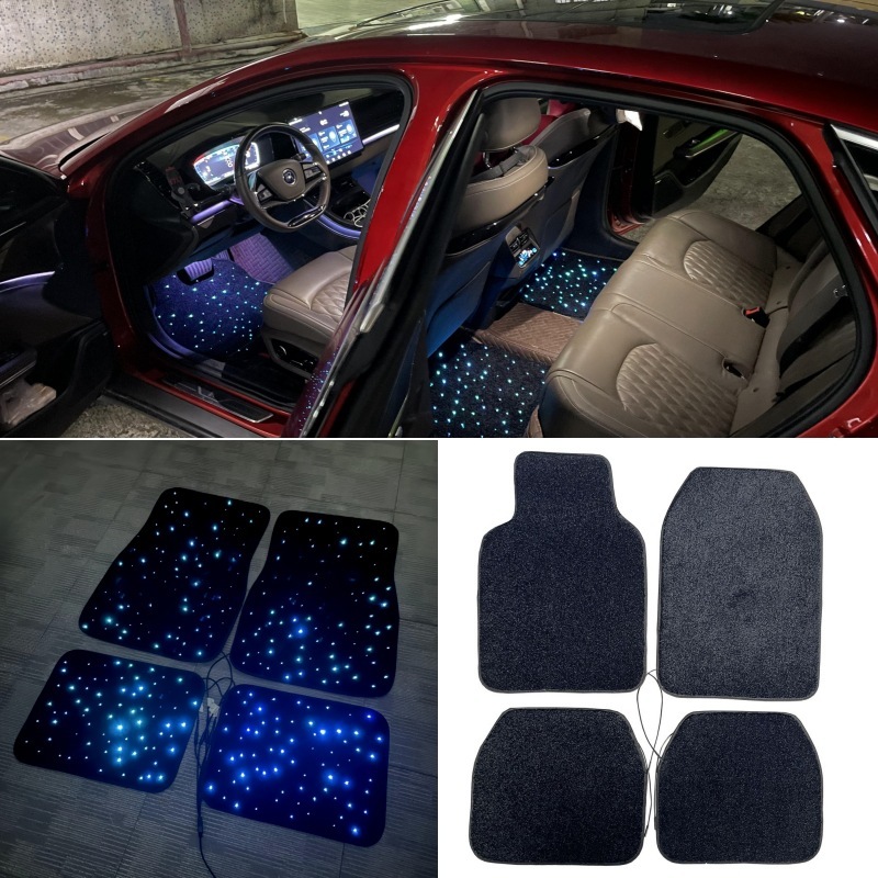 Baby's Breath Shaped Fiber Optic Light Car Foot Mat - Image 5