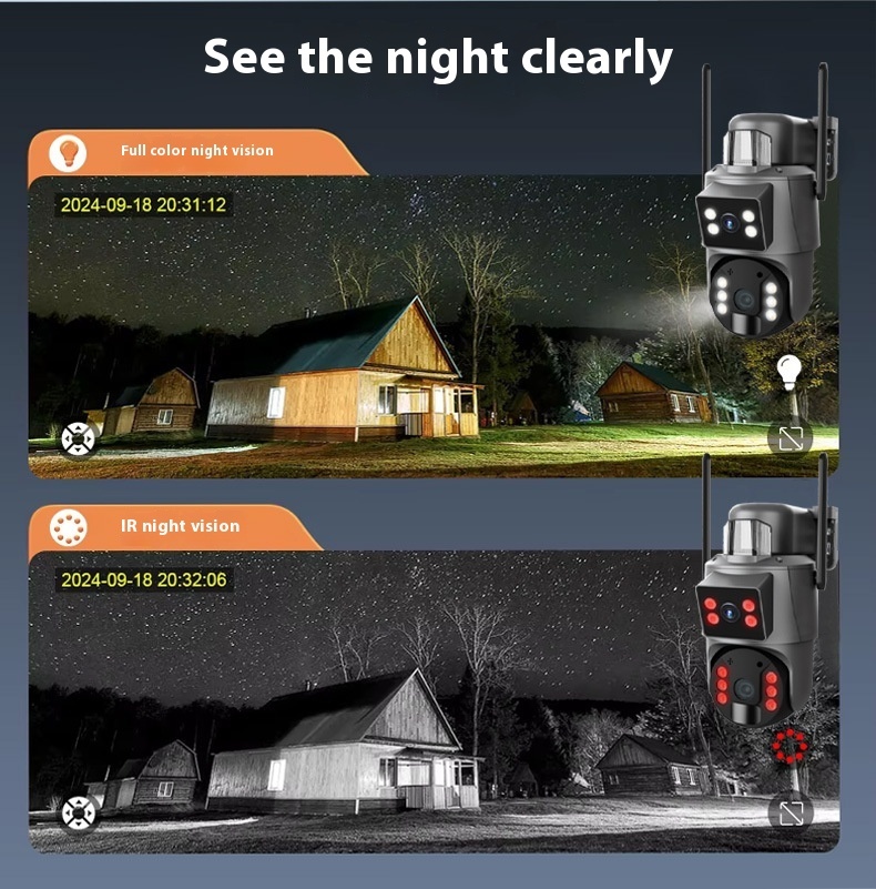 360 Night Vision 6 Million HD Night Vision Full Color Solar Camera - Image 2